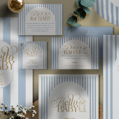 Blue Stripes Arch Vintage Boy diaper Raffle エンクロージャーカード