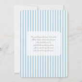 Blue Stripes Baby Shower Boy Invitation 招待状 (裏面)