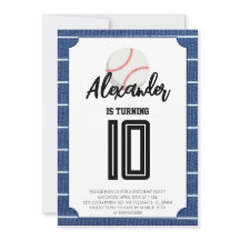 Blue Stripes Baseball Birthday Party