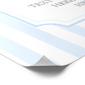 Blue Stripes Bear Customized sign ポスター (角)