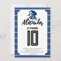 Blue Stripes BMX Bike Birthday