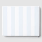 Blue Stripes Bow Crest Monogram Spring Wedding ゲストブック (裏面)