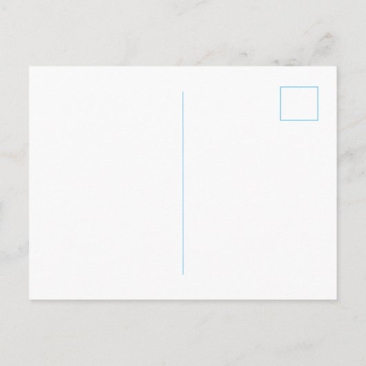 Blue Stripes Couples Personalized Statione ポストカード (裏面)