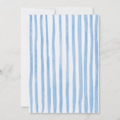 Blue Stripes Hand Drawn The Summer Thank You Card サンキューカード (裏面)