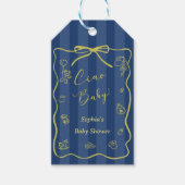 Blue Stripes Italian Themed Ciao Baby ギフトタグ (正面)