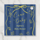 Blue Stripes Italian Themed Ciao Baby フェイバータグ (裏面)