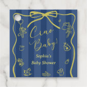 Blue Stripes Italian Themed Ciao Baby フェイバータグ (正面)