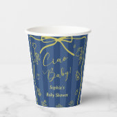 Blue Stripes Italian Themed Ciao Baby 紙コップ (正面)