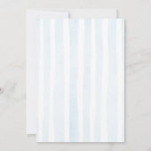 Blue Stripes Photo Birth Announcement 案内状 (裏面)