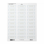 Blue Stripes Return Address ラベル (フルシート)