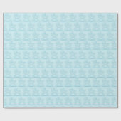 Blue Stroller Pattern Wrapping Paper ラッピングペーパー (フラット)