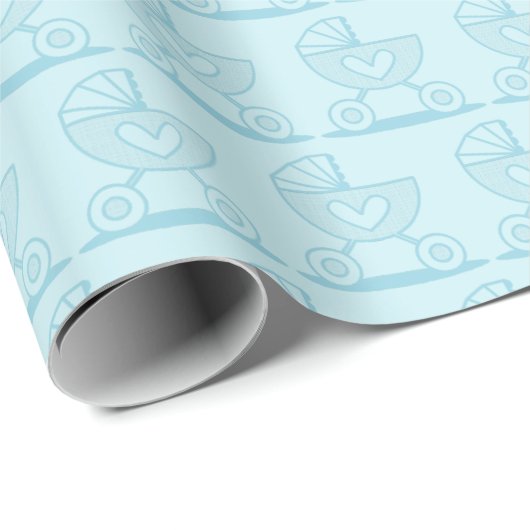 Blue Stroller Pattern Wrapping Paper ラッピングペーパー (ロールコーナー)