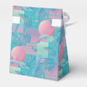 Blue Summer Vaporwave Sunset Birthday フェイバーボックス (裏面サイド)