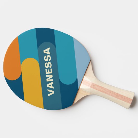 Blue Sun Fusion with Name 卓球ラケット (横)