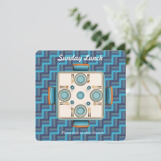Blue Sunday Fellowship Lunch Invitation 招待状 (スタンド正面)