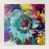 Blue Sunflower ジグソーパズル (縦)