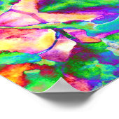 Blue sunflower fields forever, abstract flowers ポスター (角)