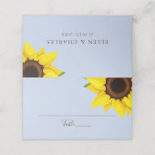 Blue Sunflower Themed Guest Place Table Card プレイスカード (外部開封)