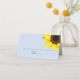 Blue Sunflower Themed Guest Place Table Card プレイスカード