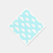 Blue Sunny Sky with Clouds Design Paper Napkins スタンダードカクテルナプキン (角)