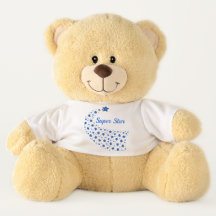 Blue Super Star Teddy Bear