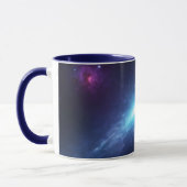 Blue Supernova Outer Space Nebula Astronomy マグカップ (左)