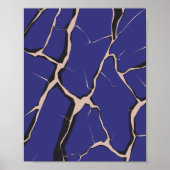 Blue Surface with Deep Cracks ポスター (正面)