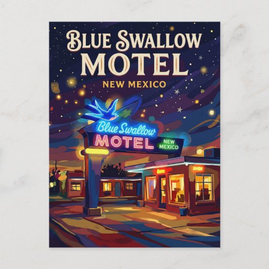 Blue Swallow Motel USA ポストカード (正面)