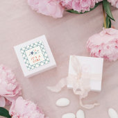 Blue Sweet Floral Baby Girl Envelope Seal Label スクエアシール