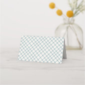 Blue Sweet Floral Baby Shower Folded Place Card プレイスカード (裏面)