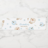 Blue Sweet Little Pumpkin Fall Baby Shower ペットボトルラベル (シングルラベル)