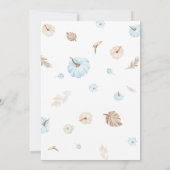 Blue Sweet Little Pumpkin Fall Baby Shower 招待状 (裏面)