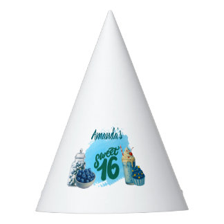 Blue Sweet Sixteen Party Hats パーティーハット