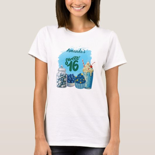 Blue Sweet Sixteen Tshirt Tシャツ (正面)