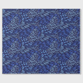 Blue Swimming Ocean Fish - Dark ラッピングペーパー (フラット)