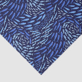 Blue Swimming Ocean Fish - Dark 薄葉紙 (詳細)