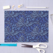 Blue Swimming Ocean Fish - Dark 薄葉紙 (クラフト)