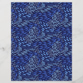 Blue Swimming Ocean Fish - Dark Scrapbook Paper (裏面)