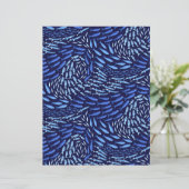 Blue Swimming Ocean Fish - Dark Scrapbook Paper (スタンド正面)