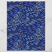 Blue Swimming Ocean Fish - Dark Scrapbook Paper (正面)