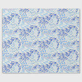 Blue Swimming Ocean Fish - Light ラッピングペーパー (フラット)