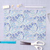 Blue Swimming Ocean Fish - Light 薄葉紙 (クラフト)