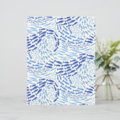 Blue Swimming Ocean Fish - Light Scrapbook Paper (スタンド正面)