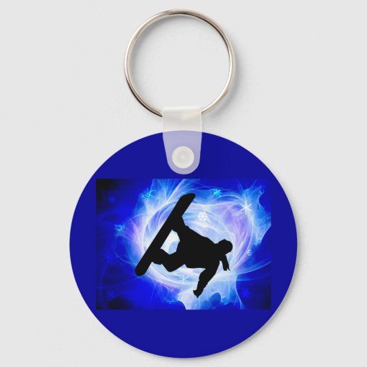 Blue Swirl Snowstorm キーホルダー (正面)