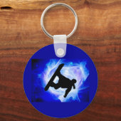 Blue Swirl Snowstorm キーホルダー (正面)