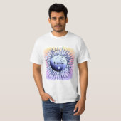Blue Swirl Yin Yang t-shirt Tシャツ (正面フル)