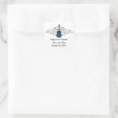 Blue SwirlsギターSave the Dateスタンプ スクエアシール (バッグ)