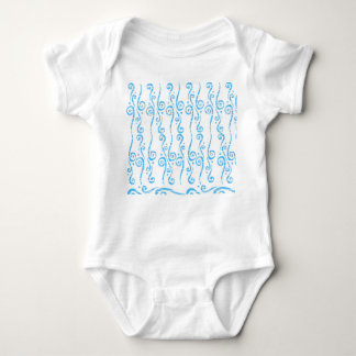 Blue Swirls Baby Jersey Bodysuit ベビーボディスーツ