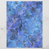 Blue Swirly Marble Bulk Scrapbook Paper Pages チラシ (正面)