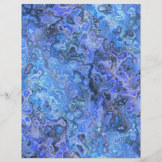 Blue Swirly Marble Bulk Scrapbook Paper Pages チラシ (裏面)